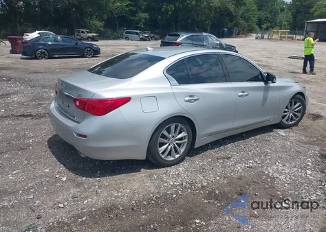 2014 Infiniti Q50 из США, поврежденный, VIN JN1BV7AP1EM672635